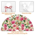 thumbnail image 4 of Sikiie Rose Flowers 30-48 inches {designName} Print Christmas Tree Skirt Snowman Xmas Tree Skirt with Edge Christmas Decorations for Holiday Party48", 4 of 7
