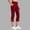 Wine women's capri pants with pockets a1, variant on Cagogo Women's High Waisted Capri Pants with Pockets Solid Casual Streetwear Activewear Slim Fit Cropped Trousers Summer Beach Lounge Work Yoga Bottoms, Purple L
