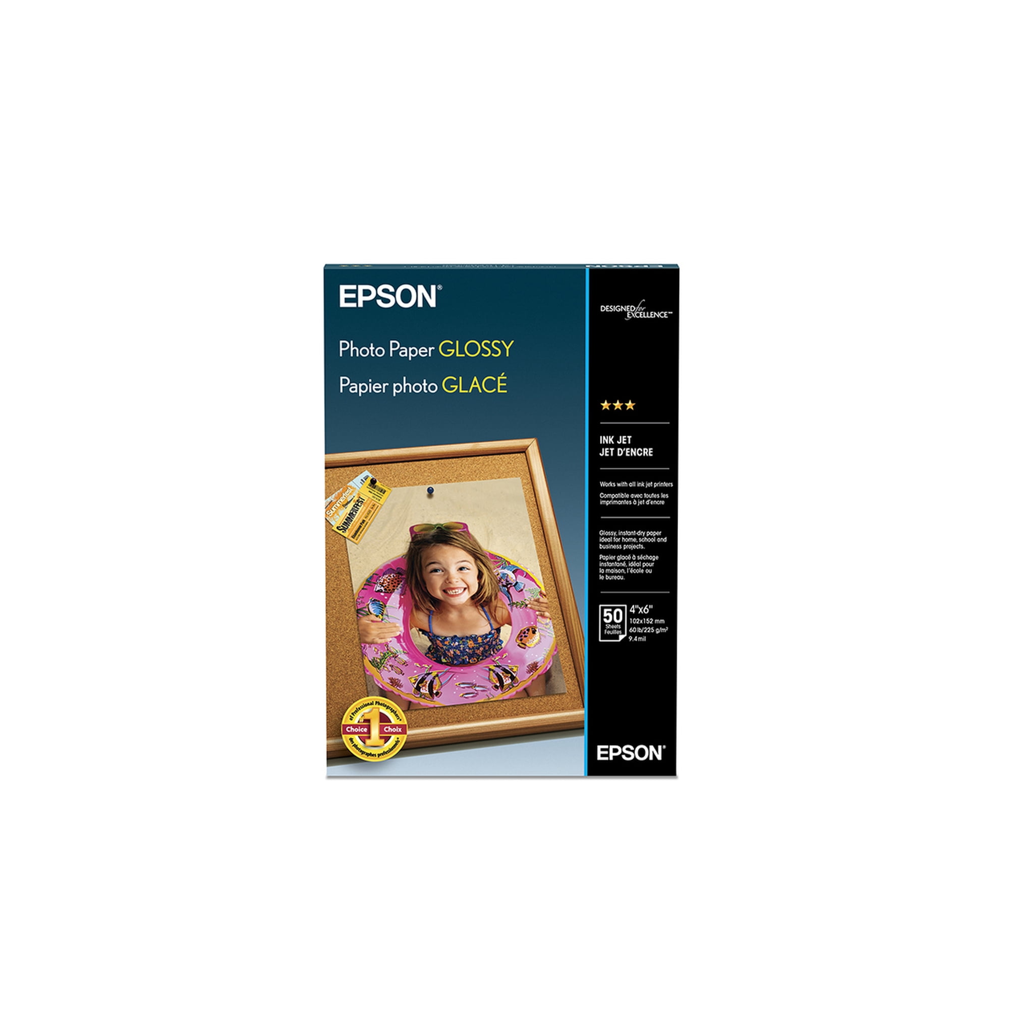 Epson Photo Paper Glossy, 4" x 6", 50 sheets