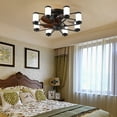 thumbnail image 6 of Windmill Ceiling Fan Light 21.7 Inch Flush Mount Fan with Dimmable LED and Remote for Bedroom, 6 of 9