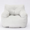 thumbnail image 2 of Bean Bag Chairs, Soft Memory Sponge Lazy Chair with Cotton Linen Fabric for Adults and Kids, Modern Accent Comfy Leisure Sofa Chair for Living Room, Bedrooms, 2 of 5