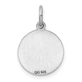 thumbnail image 4 of 925 Sterling Silver Polished Patterned Engraveable Round Disc Charm 20x13mm Wide Pendant Necklace for Women, 4 of 4