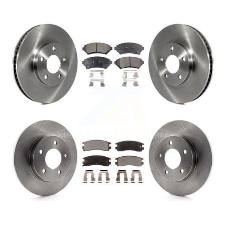 Transit Auto Front Rear Disc Brake Rotors and Ceramic Pads Kit for Car Cadillac DeVille Buick Park Avenue Eldorado Oldsmobile Aurora Seville Riviera K8T-100768