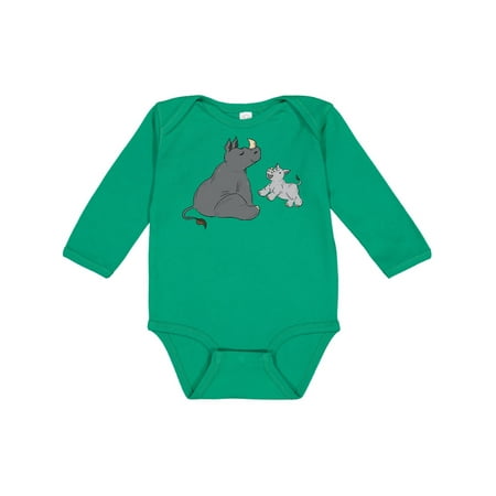 

Inktastic Cute Rhinos Gift Baby Boy or Baby Girl Long Sleeve Bodysuit