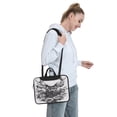 thumbnail image 6 of Lsque Monochrome Deer Floral Pattern Laptop Bag – Portable & Slim Single-Shoulder Computer Case with Adjustable Strap, Protective, Lightweight for 13”/14”/15.6” Laptops, 6 of 8