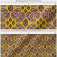 thumbnail image 2 of Soimoi Yellow Cotton Voile Fabric Maroon Paisley Print Fabric by Yard 56 Inch Wide, 2 of 7