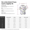 thumbnail image 5 of Fotbe Purple Chicory Camisa Estampada de Manga Corta para Hombre, Casual de Verano, Estilo Playero, Sin Arrugas-3X-Large, 5 of 5
