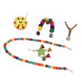 thumbnail image 1 of Swing Chewing Toy, Easy Installation Improve Immunity Hanging Bell  Cage Toys Safe Rattan Ball Bell Skewer  For Chewing, 1 of 8