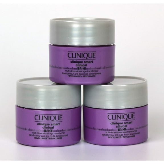 Lot of 3 Clinique Smart Clinical MD Multi-Dimensional Age Transformer Revolumize 0.5oz/15ml NEW UNBOXED