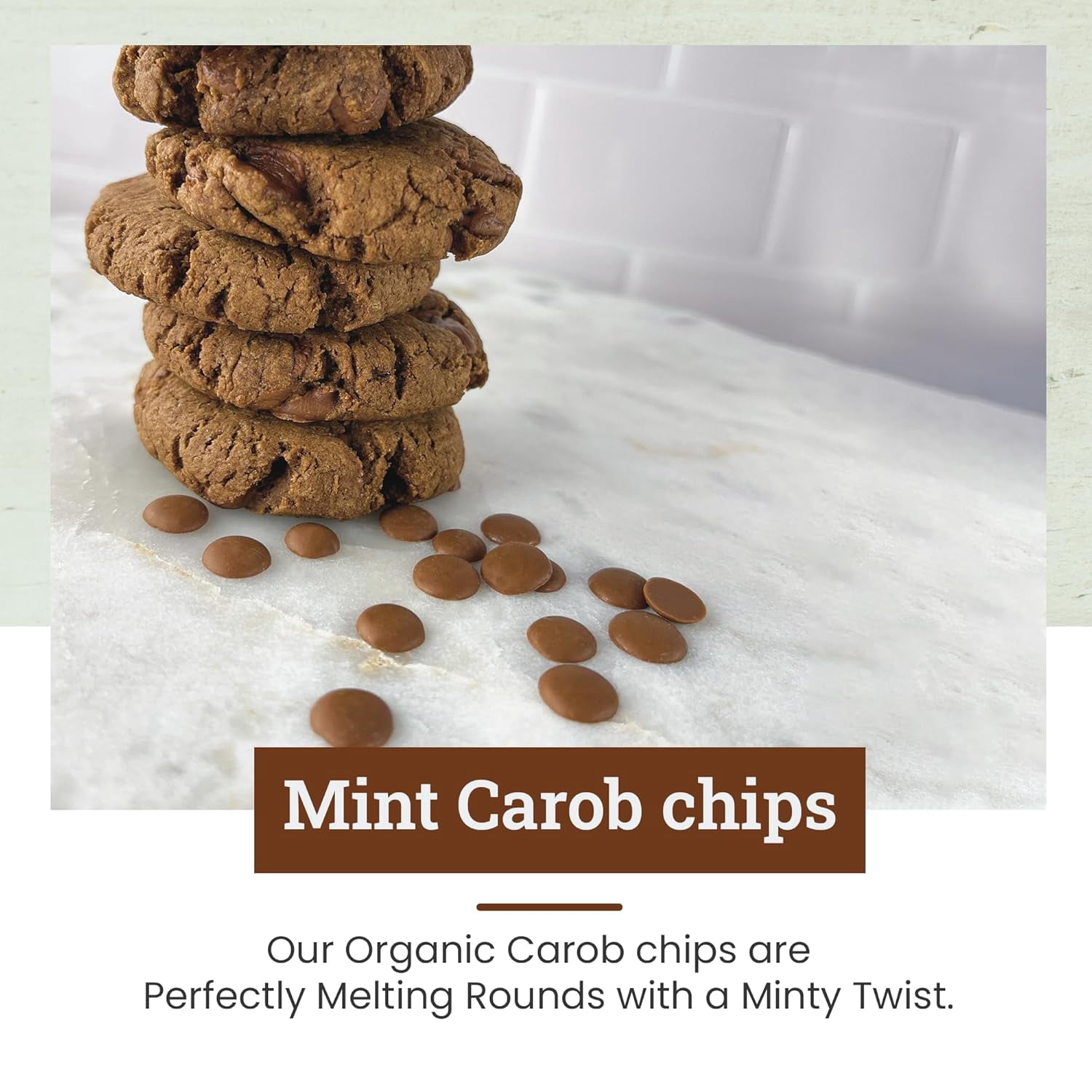 Missy J’s Organic Mint Carob Chips Gluten-Free Snacks Healthy Desserts for Baking & Snacking 3 Pack