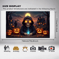 thumbnail image 3 of Spooky Design Halloween Banner Skeleton Illustration Pumpkin Graphics Haunted House for Holiday Party Event Indoor Decoration, 3 of 9