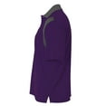 thumbnail image 2 of A4 Color Block Polo with Knit Color For Men in Purple Graphite | N3266, 2 of 2
