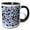 Black/White, variant on 3drose, Geodesic Abstract Pattern Lilac Blue Black, 11oz Two-tone Yellow Mug