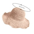 thumbnail image 4 of Handmade Hollow Straw Hat Cowboy Hat With Curled Brim And Raised Edge Beach Hat Sunscreen Hat, 4 of 4