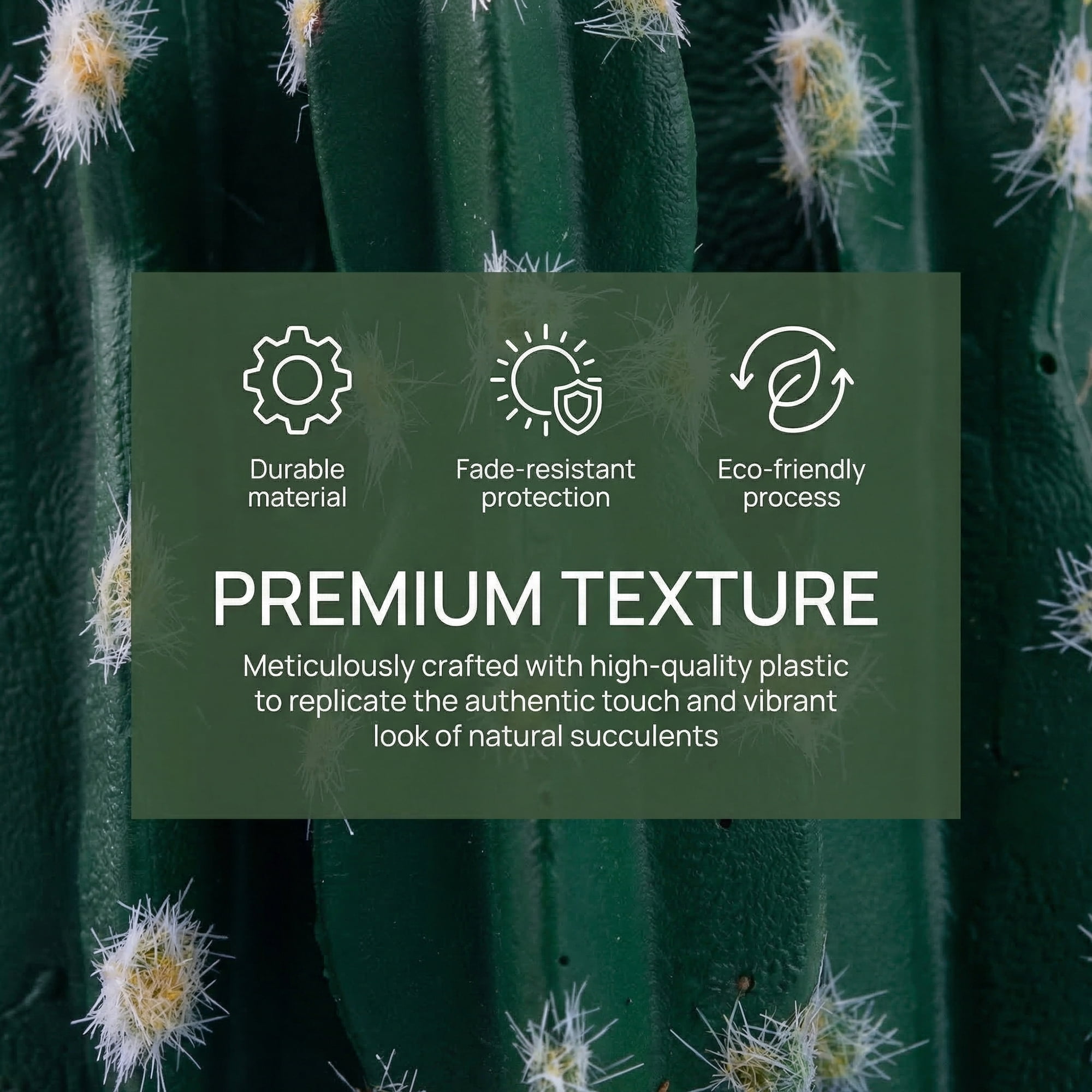 Unique Bargains Artificial Cactus Plant Pot Sturdy Cactus 3.5"L x 3.5"W x 6.3"H