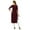 Maroon, variant on Women's Designer Straight Black Kurta 3/4 Sleeve Printed Casual Kurti-4