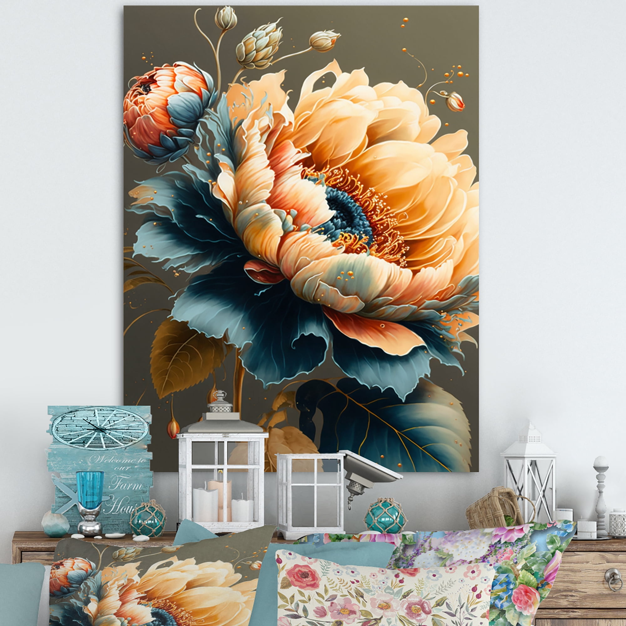 Designart Vibrant Sunflower II Canvas Wall Art