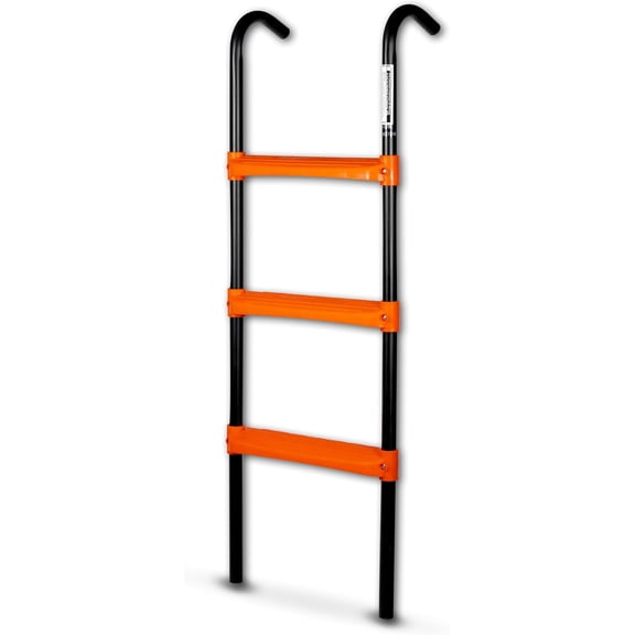 N1Fit Trampoline Ladder - 3 Step Wide Universal Trampoline Ladder for Kids - Trampoline Accessories - Powder Coated & UV Treated Trampoline Steps for All Weather Exposure - Sturdy & Safe Design