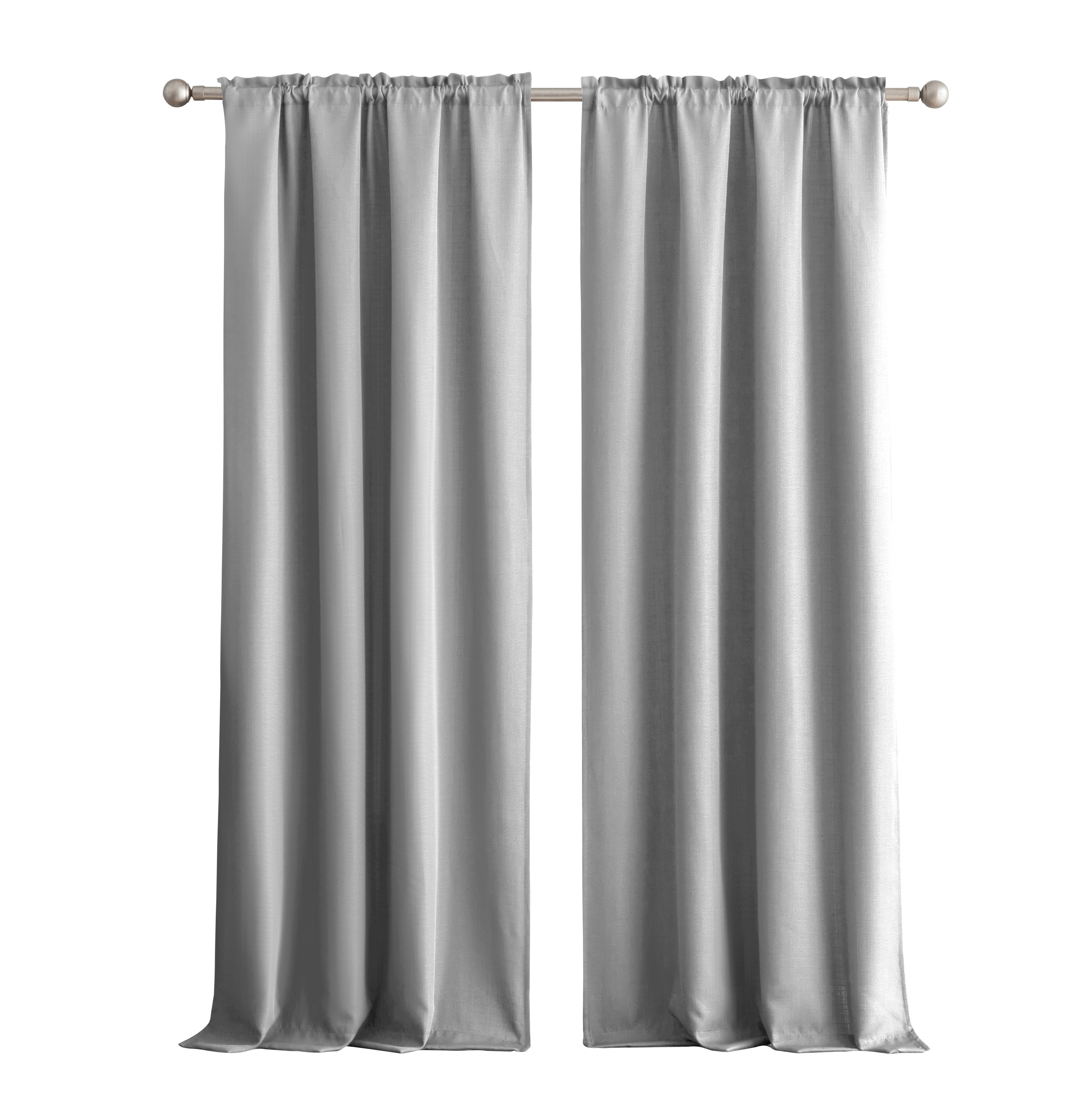 Mainstays Bennett Textured Panel Pair - Soft Silver - 40" x 84" Each - Set of (2)