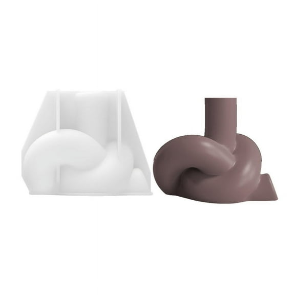 European Knot Design Silicones Tapered Candle Holders Molds For DIY Handmade Candlestick Making Mould Home Decors Crafts