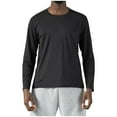 thumbnail image 3 of Zedker Men's Shirts Ultra Soft Bamboo Viscose Long Sleeve T-Shirt Crew Neck Comfy Lightweight Casual Pajama Lounge Shirt, 3 of 9