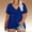 Blue, variant on V Neck T Shirts for Women Short Sleeve Sequin Solid Color Casual Loose Fit Plus Size Tops Summer Comfy Womens Blouses