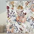 thumbnail image 2 of Pumpkin Shower Curtain, Fall Boho Pumpkins Bath Curtains Autumn Harvest Pattern Watercolor Bathroom Curtain Waterproof Fabric with Hooks for Home Decor, 72Wx84H, 2 of 6