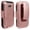 Rose Gold, variant on Nakedcellphone [Grid Texture] Snap-On Hard Case Cover with [Rotating/Ratchet] Belt Clip Holster Holder for Alcatel Go Flip 3, Alcatel Smartflip Phone (2019) 4052R/4052C/4052W