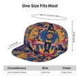 thumbnail image 2 of Flat Bill Trucker Hats for Women Men - Colorful Gecko Jungle Art Adjustable Flat Baseball Cap Snapback Hats Dad Hats for Men, 2 of 7