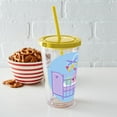 thumbnail image 4 of CafePress - Peppa Pig: Crib Giggles - 16 Ounce Classic Clear Insulated Double Wall Tumbler Cup with Lid Straw , Reusable, 4 of 5