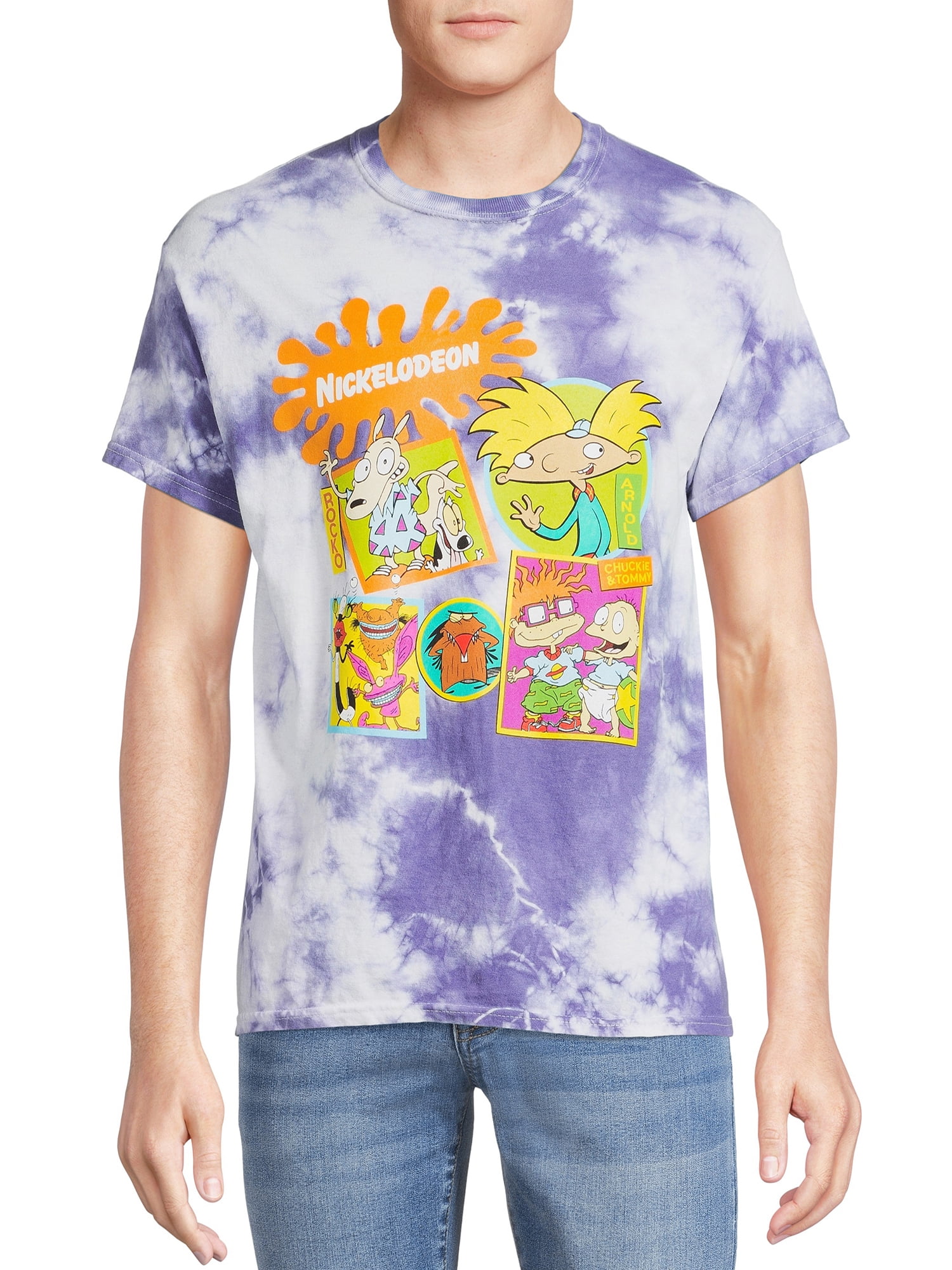 Nickelodeon Rugrats Men's The Crew At Play Tie-Dye T-Shirt Clothing ...