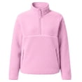 thumbnail image 7 of Hurxie Women’s Quarter Zip Fleece Pullover Fuzzy Sherpa Jacket Half Zip Mockneck Sweatshirt Jacket,Long Sleeve Cozy Layering Tops,Fuzzy Outfits, 7 of 7
