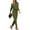 Green, variant on Sweatsuits Fashion Cozy for Women'S Fall/Winter Solid Color Short Sleeved One Neck Jumpsuit With Drawstring At The Waist For Effect Suit Set on Clearance!