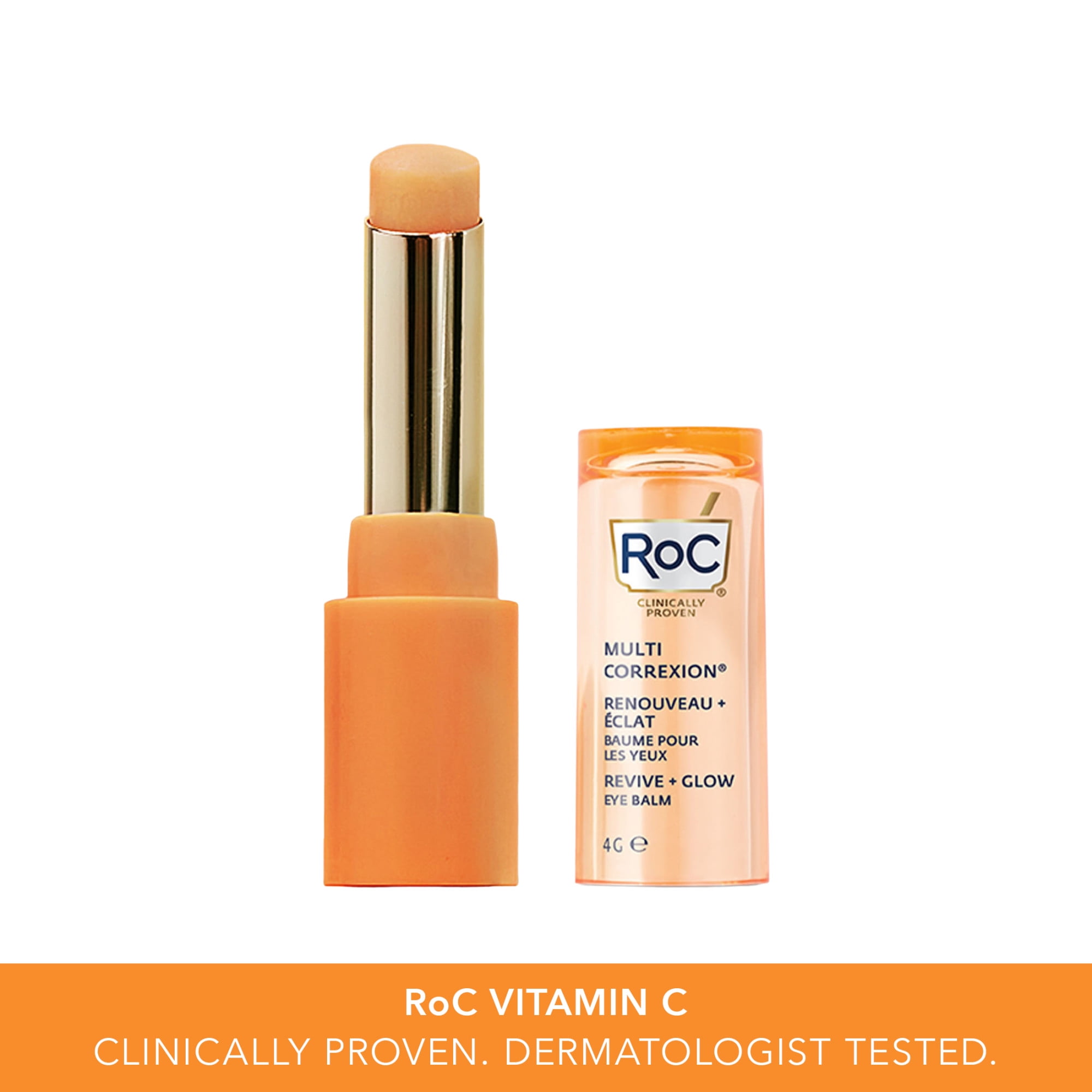 RoC Skincare - Multi Correxion®️ - Renouveau + Eclat Revive + Glow - Baume pour les yeux + Vitamine C (0.14oz) RoC Skincare