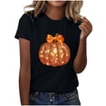 thumbnail image 3 of Wiyuqeen Fall Shirts for Women Halloween Pumpkin Graphic Tees Thanksgiving Family Turkey Tops Cute Autumn Thanksgiving T-Shirt S-XXL, 3 of 8