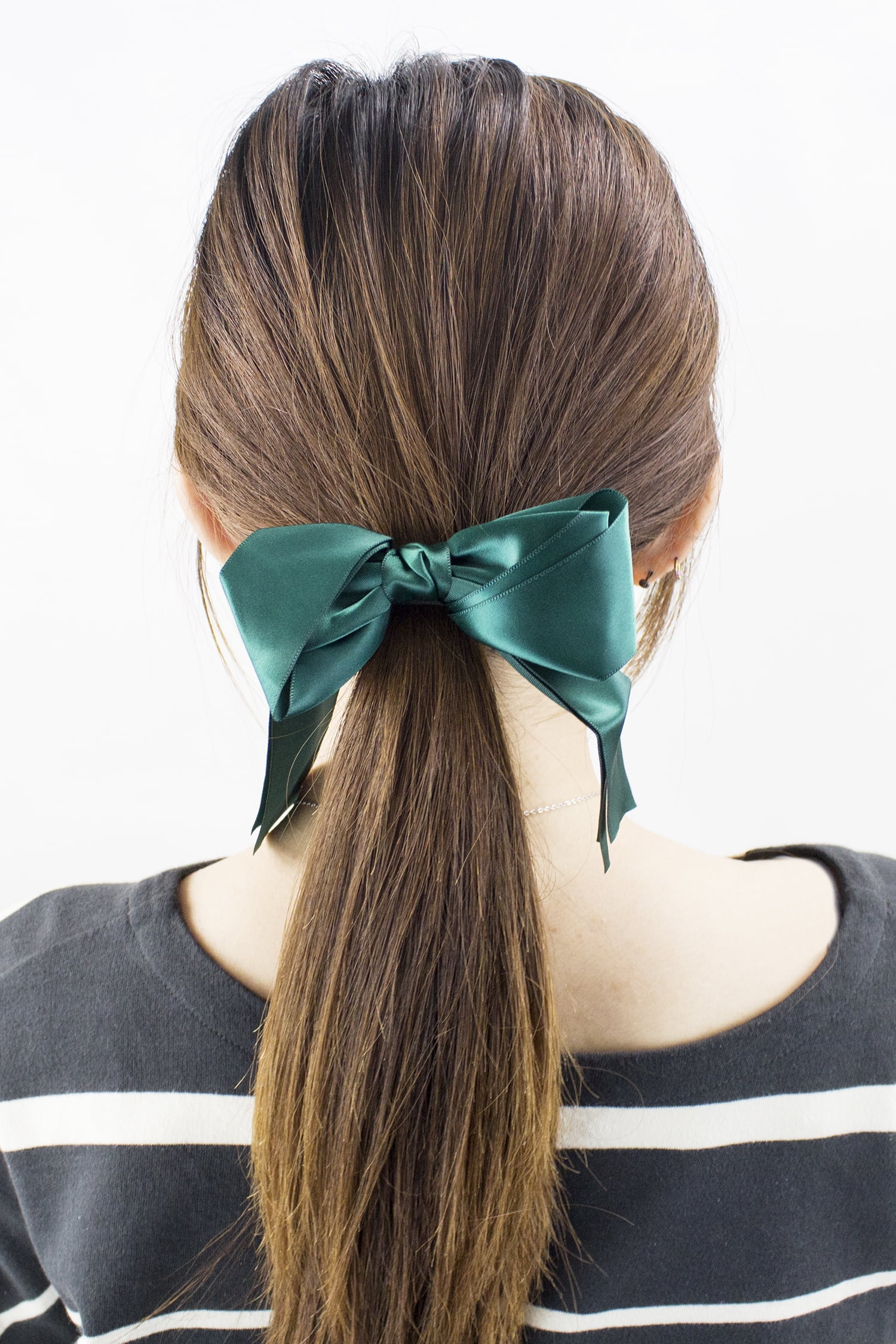 Double Layer Ribbon Bow Knot Hair Pins Headwear Rhinestone Crystal Hair Clip 