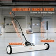 thumbnail image 5 of VEVOR 36-Inch Magnetic Sweeper with Wheels, 55 lbs Capacity, with Telescoping Magnetic Pickup Tool, Adjustable Handle, Magnetic Pickup Sweeper to Pick Up Nails and Screws, for Workshop, Garage, Yard, 5 of 9