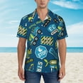 thumbnail image 2 of Pofeuu Machinery Road Construction Print Hawaiian Shirt for Men Sleeves Casual Button Down Summer Beach Dress Shirts T-Shirts,3X-Large, 2 of 7