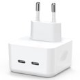 thumbnail image 2 of Chargeur Rapide Usb C Pour Iphone, 25w+25wchargeur Usb C Avec Cble , Double Prize De Charge Usb Type C Chargeur Secteur Pour Iphone 14/12/13/11/xs, 2 of 5