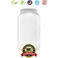 thumbnail image 2 of 1 Gallon Plastic Jar 2 Pack Wide Mouth, Clear, with Lined Fresh Seal Lid, Shatter-Proof Container Storage PET 1 BPA Free 4 Quart 128 oz …, 2 of 6
