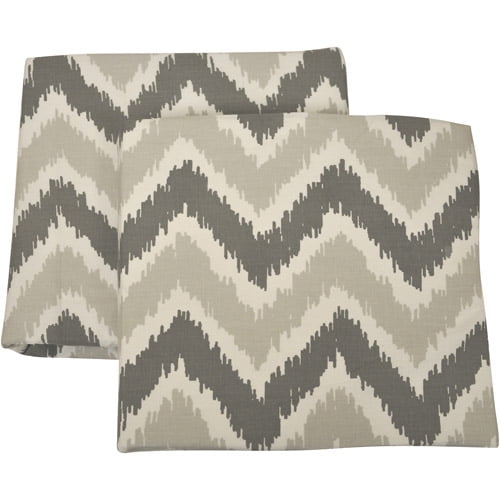 Bacati - Ikat Crib/Toddler Bed Fitted Sheets 100% Cotton Muslin 2 Pack, Zigzag Grey