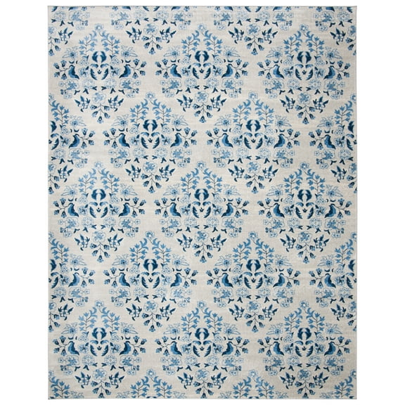 SAFAVIEH Martha Stewart Brentwood Topher Floral Area Rug, Cream/Blue, 11' x 15'