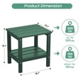 thumbnail image 3 of KINGYES 2-Tier Outdoor Side Table Set of 2, HDPE All Weather Adirondack Small Patio Tables, For Garden Balcony Pool Indoor, Green, 3 of 9