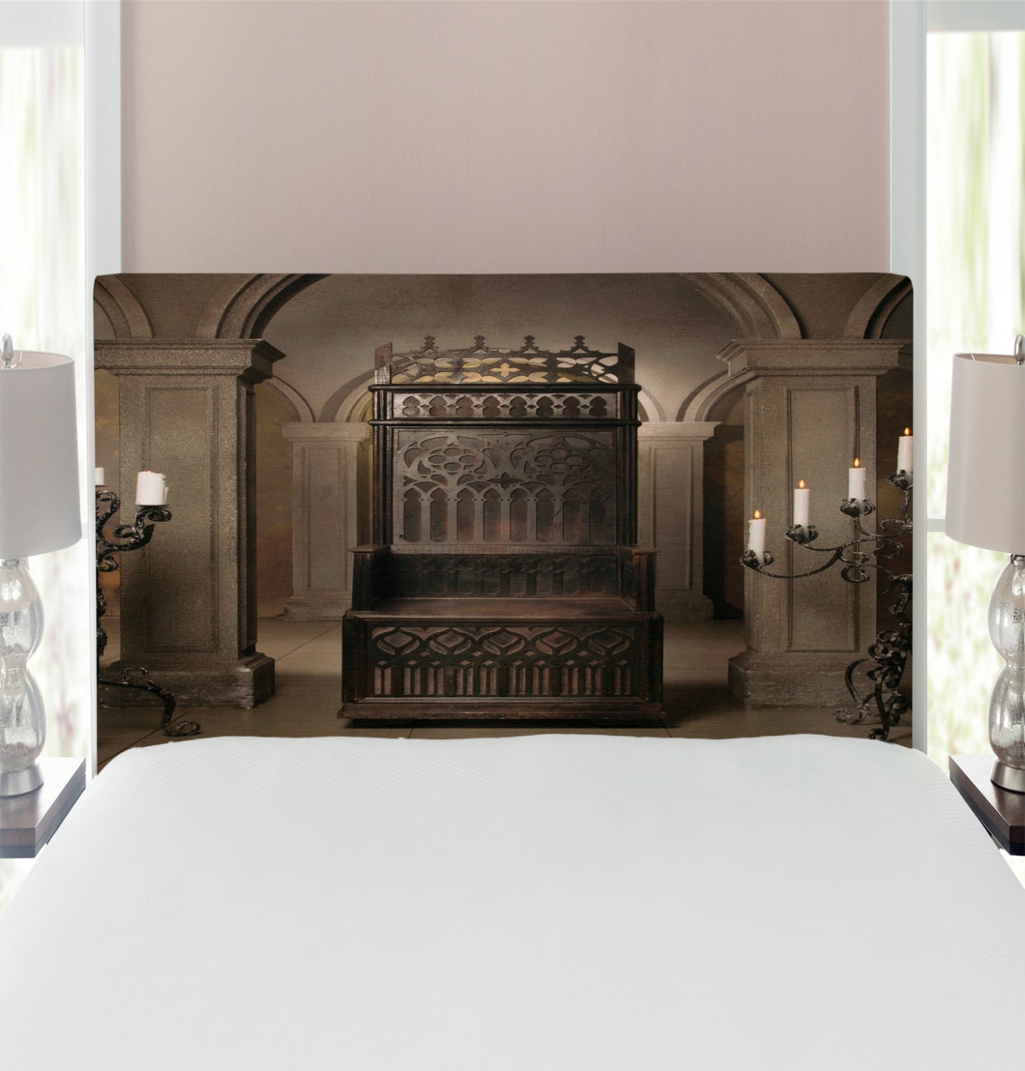 Gothic Headboard, Royal in Medieval Castle Renaissance Kingdom Heritage
