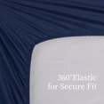 thumbnail image 2 of TOPCOMFY King Bed Sheets Set, 4 Piece, Brushed Microfiber, Fade and Wrinkle Resistant, Easy Care, Navy Blue, 2 of 5