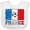 AA-White, variant on Inktastic French Soccer Boys or Girls Baby Bib