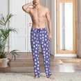 thumbnail image 2 of Balery Daisies Flowers Pantalones de pijama para hombre, pijama ultraligero, pantalón de descanso-Small, 2 of 6