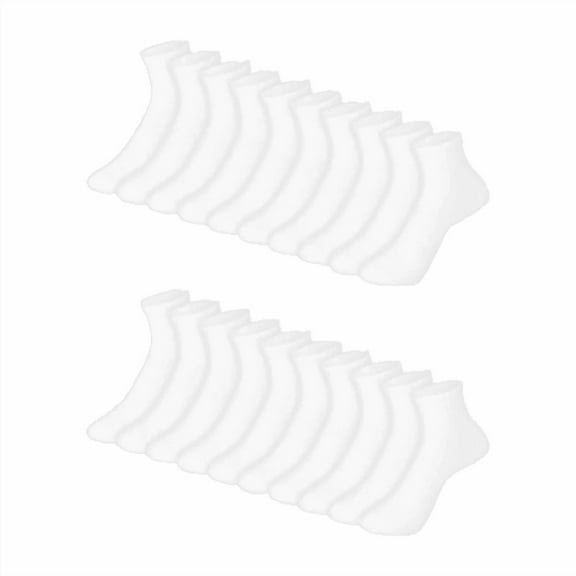 Hanes Boys' 20pk Ankle Socks - White