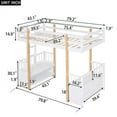 thumbnail image 4 of DSstyles Twin Size Loft Bed With 2 Seats Twin Size Bed Frame With Guardrail Ladder Storage Shelves For Teens Boys Girls No Box Spring Required, 4 of 9