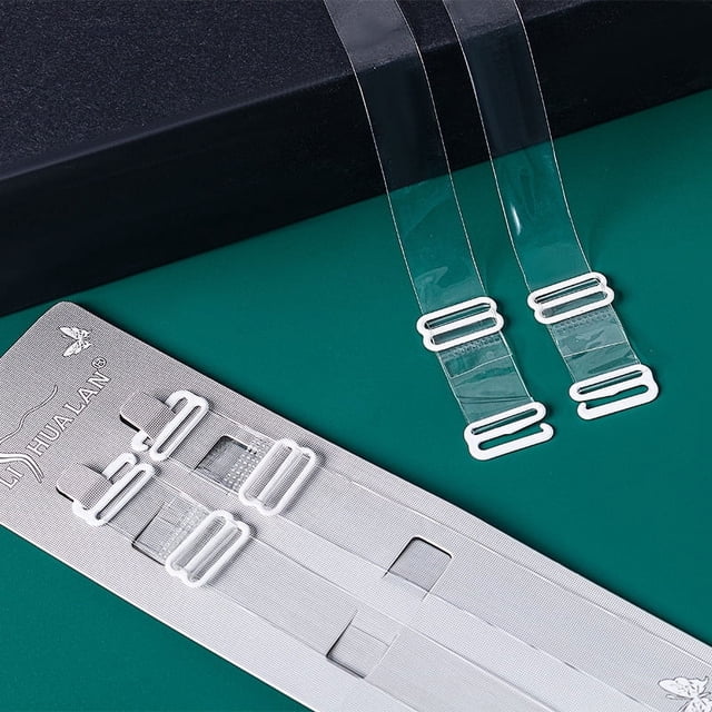 Correa de hombro transparente, ropa interior de repuesto, sujetador con cinturón invisible, cinturón de cristal antideslizante, envoltura para el pecho, cinturón de tubo elástico alto de TPU, 2 piezas
